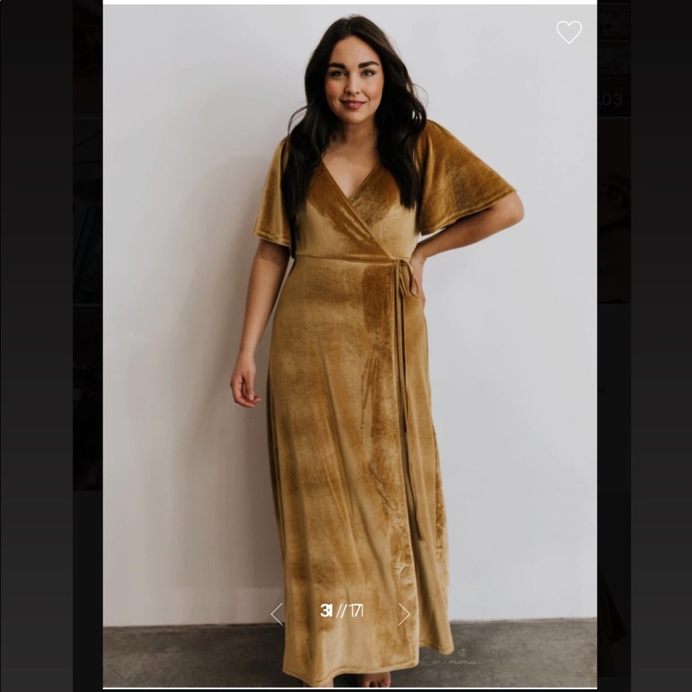 Meghan Velvet Wrap Maxi Dress - Baltic Born - Brand new, never used.